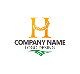 农作物logo小麦黄色标志企业标志企业logo